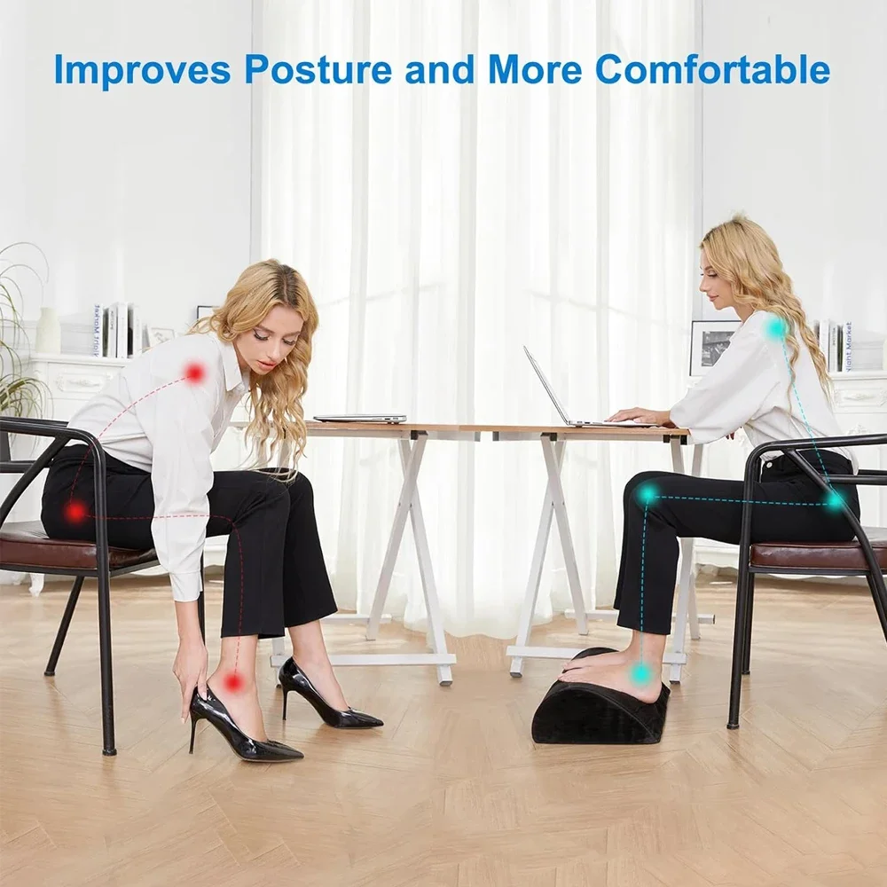 Reposapiés cómodo debajo del escritorio, taburete de soporte para las piernas, reposapiés ergonómico para la oficina en casa, trabajo, accesorios para juegos, alivio del dolor de piernas