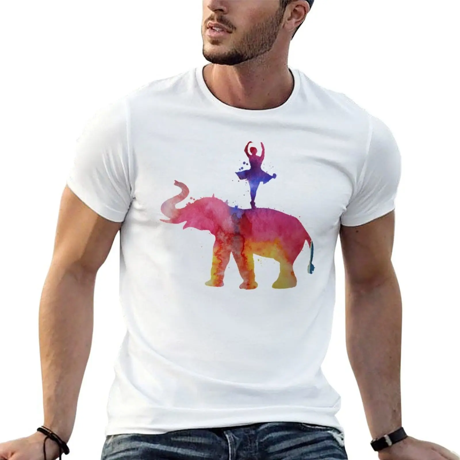 Elephant And Ballet dancer T-Shirt animal prinfor boys tshirts personalised mens t shirts casual stylish