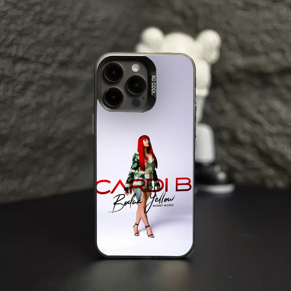 المطربين C-cardi B جراب هاتف آيفون 12 11 13 14 15 16 17 ماكس برو بلس غطاء حماية صغير IMD اللون