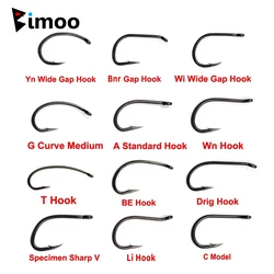 Bimoo 20pcs Europe Matte Black Carp Hooks Thick Wire High Carbon Steel Barbed Curve Shank Yn BN BNR Wi Carp Fishing Hook #2-#10