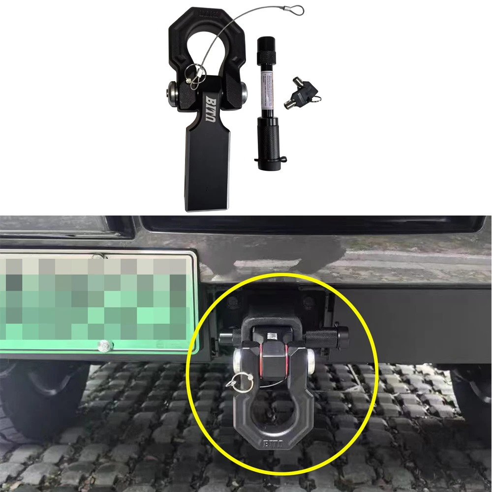 

1 pc Lantsun JL1301 aluminum alloy trailer hook 15T for all off-road for jeep for wrangler JK JL JT tow hook