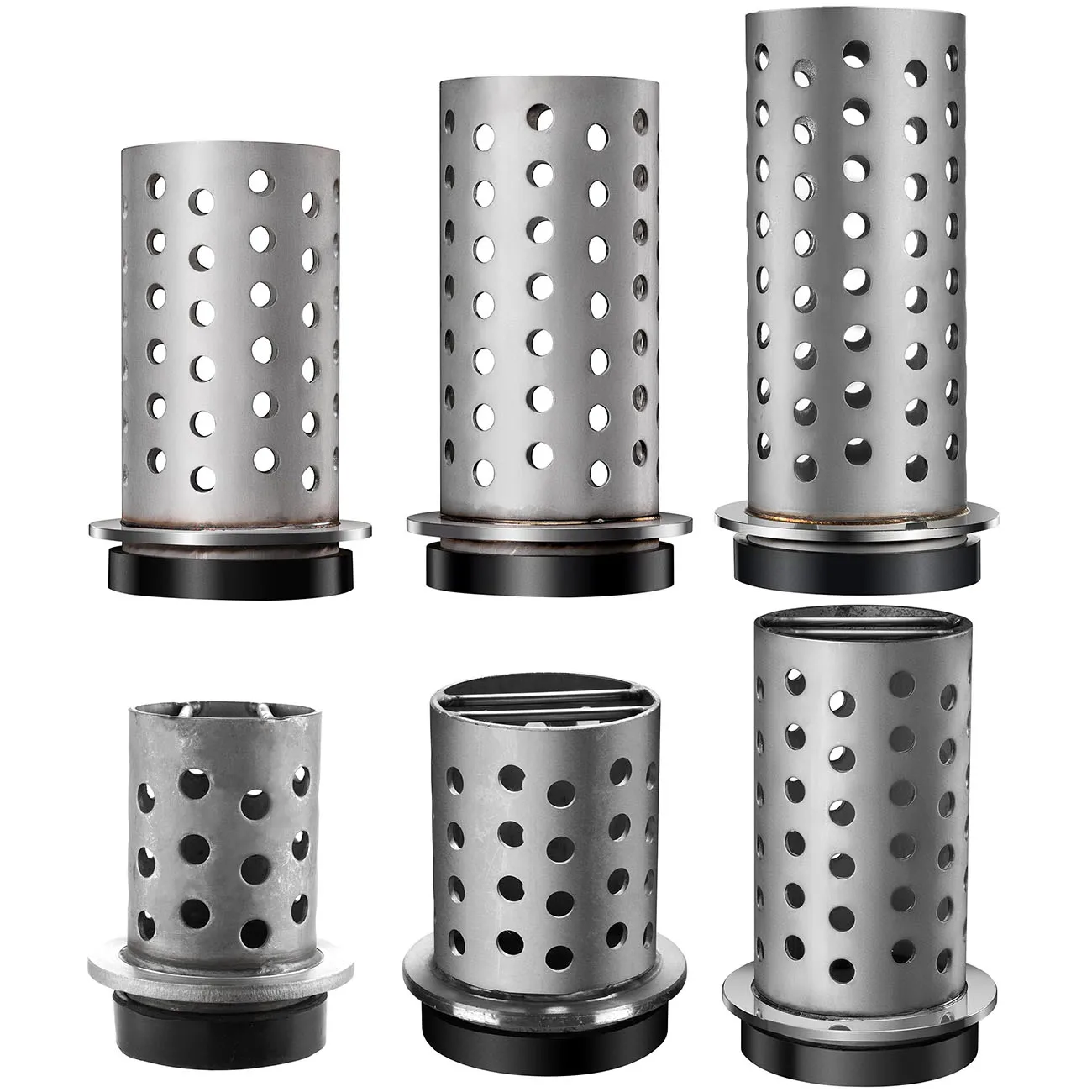 

Diameter 4 inches Vacuum Flask for Casting - 304 Stainless Steel, Perforated, Rubber Base, Various Sizes