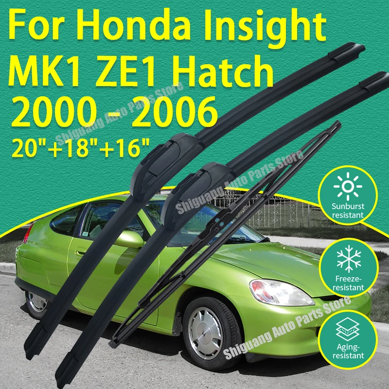 

Front Rear Silicone Coating Wipers for Honda Insight MK1 ZE1 Hatch 2000 - 2006 Car Wiper Windshield Windscreen Blades Accessorie