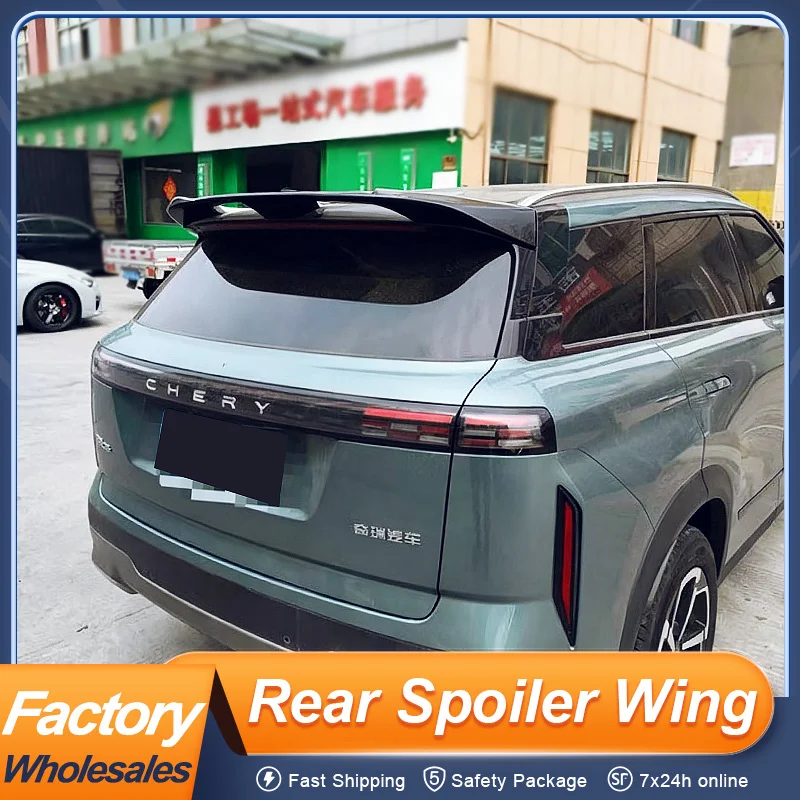 

For Chery Jaecoo J7 2023 24 25 26 Rear Roof Trunk Lid Car Spoiler Wing ABS Plastic Material Unpainted Black White Black Color