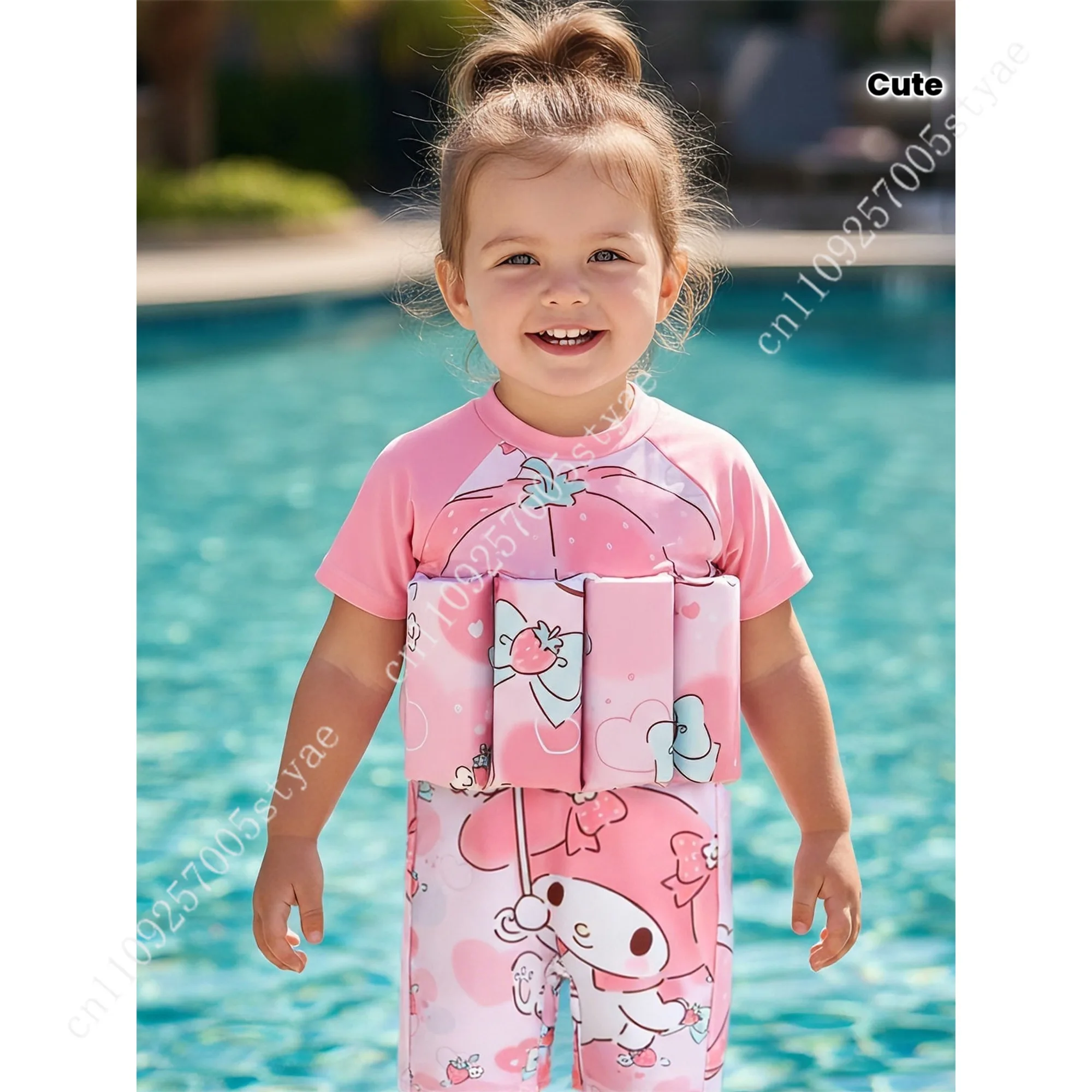 

Girls' Cute My Melody Zippered with Buoyancy Swimsuit Sweet Girl's Exclusive