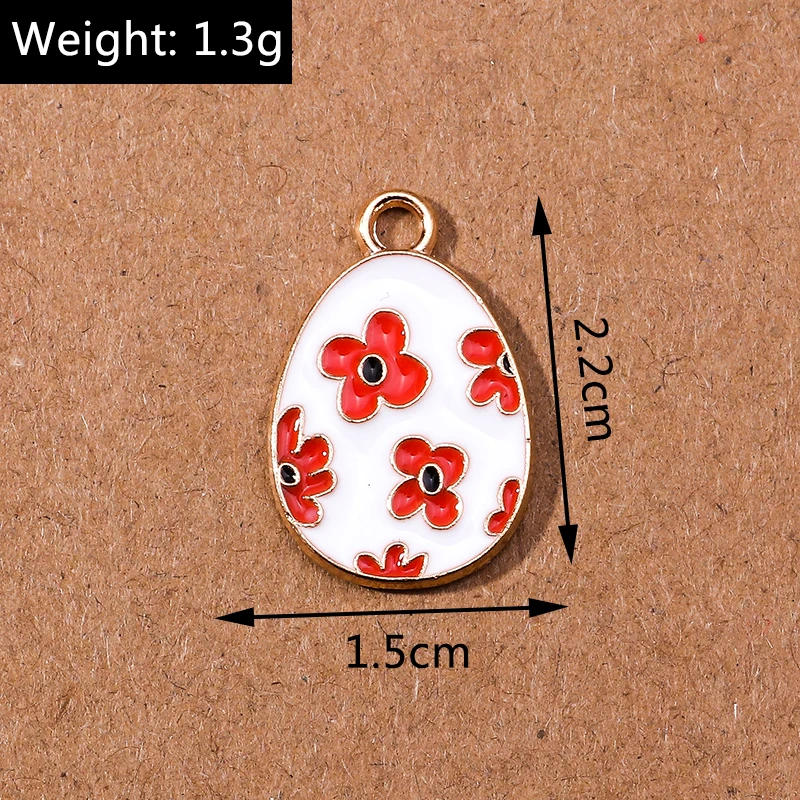 10 stücke Cartoon Emaille Tier Küken Ei Charme für Schmuck Machen Frauen Nette Tropfen Ohrringe Anhänger Halsketten DIY Handwerk Liefert – Detail 22