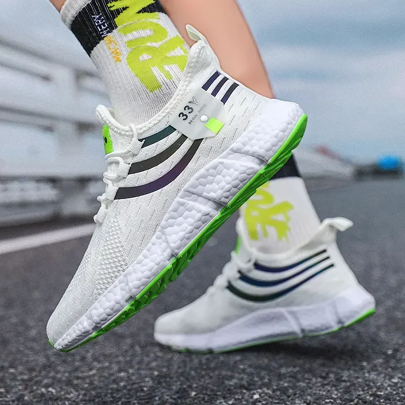 Men's Breathable White Running Shoes Casual Shoes Male Light Non-slip Classic Sports Women Couple Mesh Sneakers Tenis Masculino