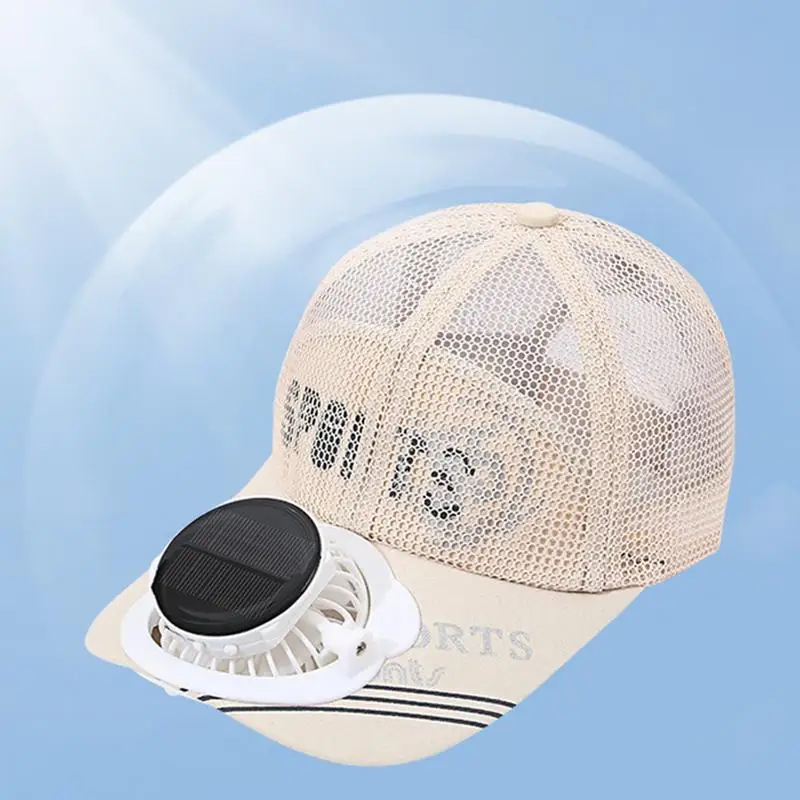 Sombrero de béisbol con ventilador Solar para hombre y mujer, gorra deportiva con visera, informal, protección al aire libre, refrigeración, Verano