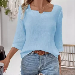 Women's Autumn Blouses New Simple Black White Long Sleeve V-neck Casual Shirts For Women Clothing Fashion Pullover Spring Tops
