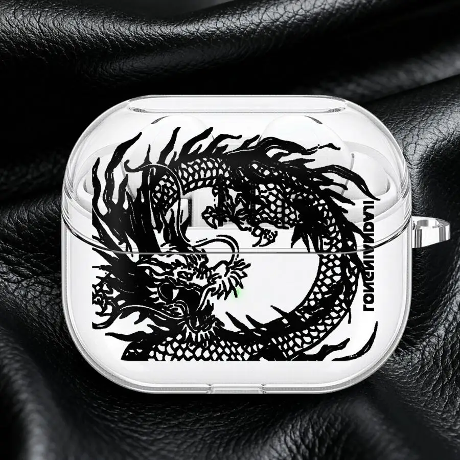

Very Cool Dragon Case For Samsung Galaxy Buds 2 3 FE Live 2Pro 3Pro 4Pro 4 Pro Clear Earphone Cases Cover With Hook