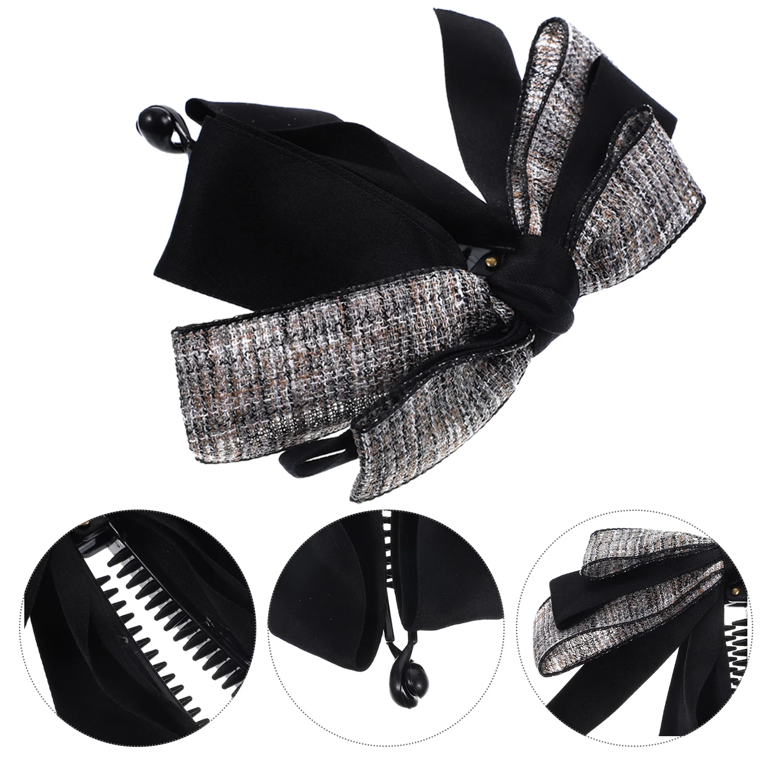 

1 шт., зажим-банан, бант, декор, зажим для когтей, лента, держатель для хвоста для женщин, густые вьющиеся волосы, винтажные аксессуары для волос, инструмент для укладки