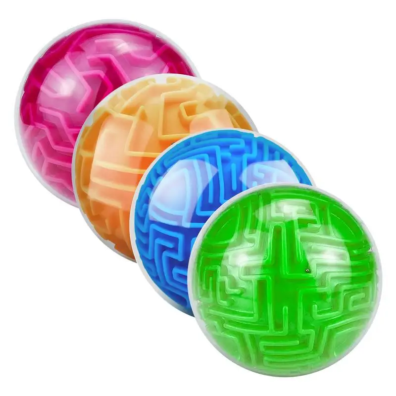 Mini 3D Maze Ball Brain Teaser Game Toy Parent-child Interactive Maze Ball Puzzle Toy Educational Cube Ball Sphere Toy For Kids