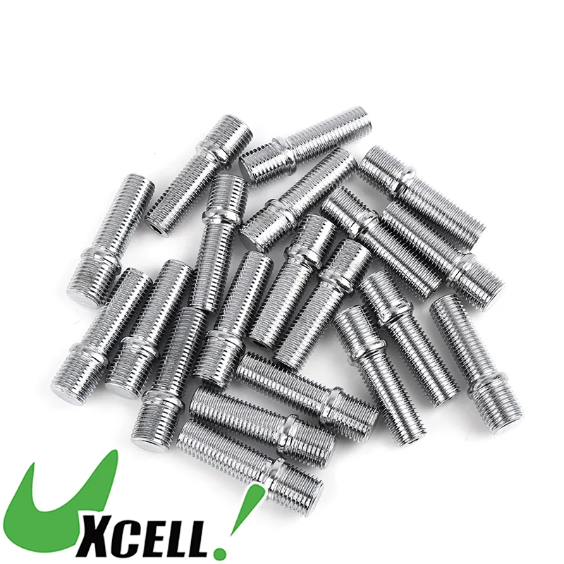 UXCELL 20pcs 50mm German Vehicle Hub Tyre Screw Bolts M14x1.5 to M12x1.5 Wheel Stud Bolts Wheel Parts Replacement