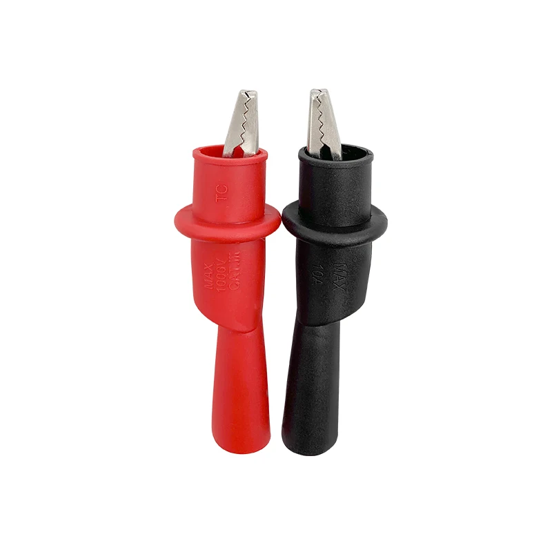 1Pair Red and Black Alligator Crocodile Test Clip Clamp Alligator Clips for Multimeter Tester Probe