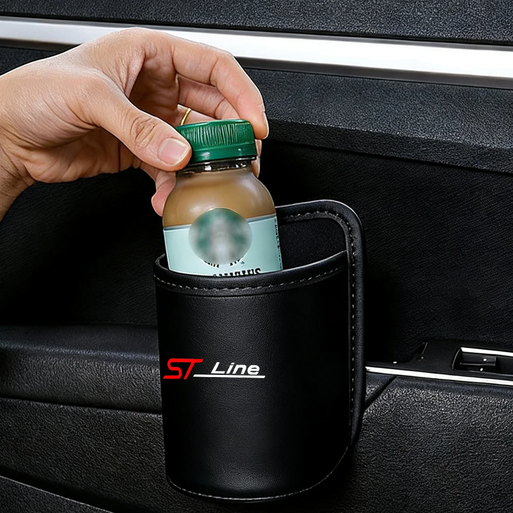 

Car Trash Can Door Storage Box Foldable Seat Back Hanging Case For Ford STline Taurus Focus Fiesta Shelby Edge Mondeo Explorer