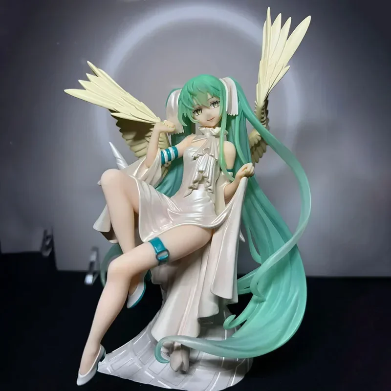 Figura de Anime Hatsune Miku de 21cm, hermoso ángel claro y oscuro, figura de acción de chica de PVC, modelo coleccionable, adornos de muñecas, regalos de juguete