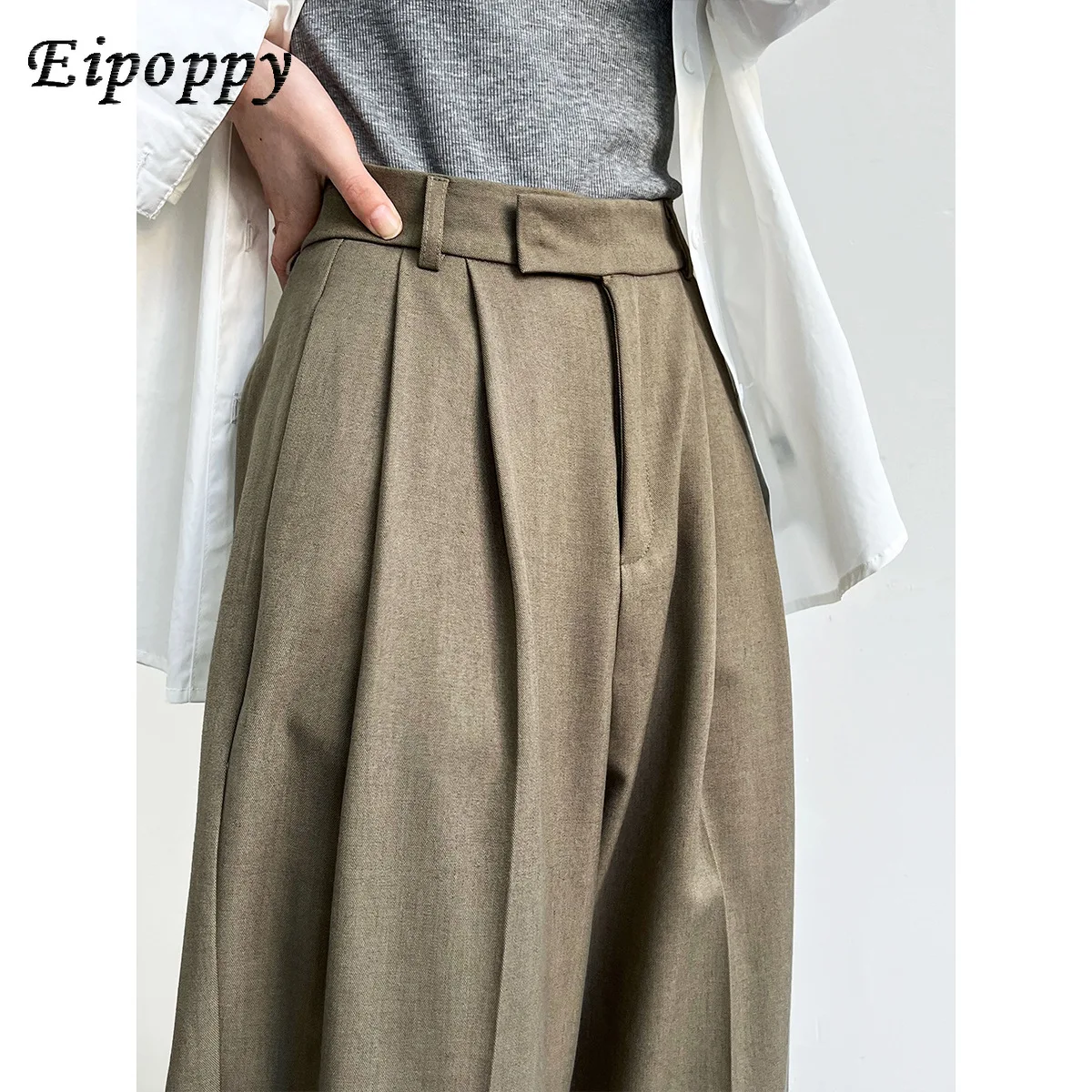 Mopping Suit Pants Women's Commuter Loose Drooping Wide-Leg Pants