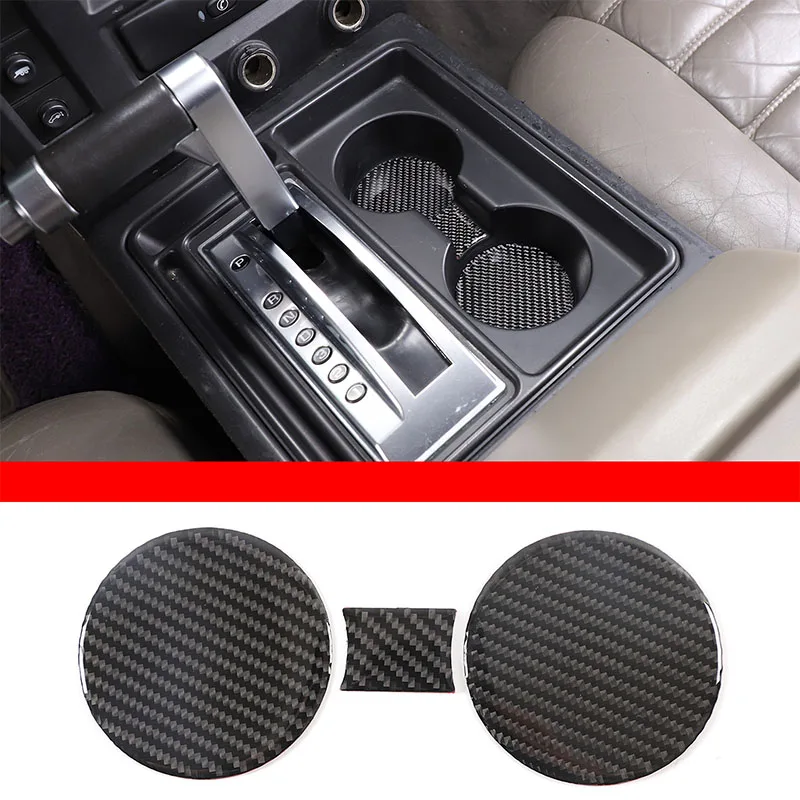 

For 2003-2007 Hummer H2 soft carbon fiber car central control water cup holder groove pad sticker car interior accessories