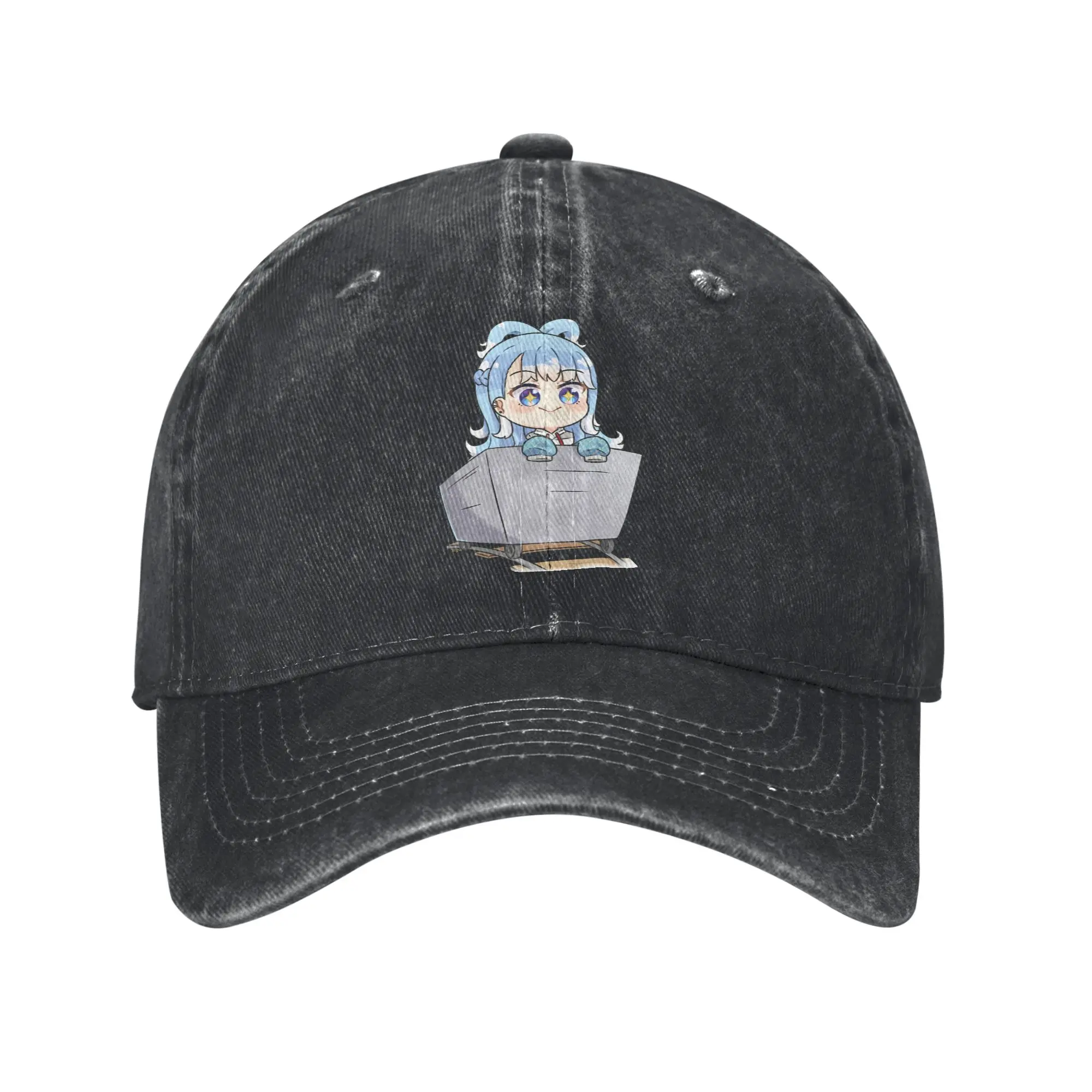 Kobo Kanaeru Hololive Indonesia Minecart Chibi Fashion Baseball Cap  Sun Protection Cap Men  Off-Road Travel Cap Men