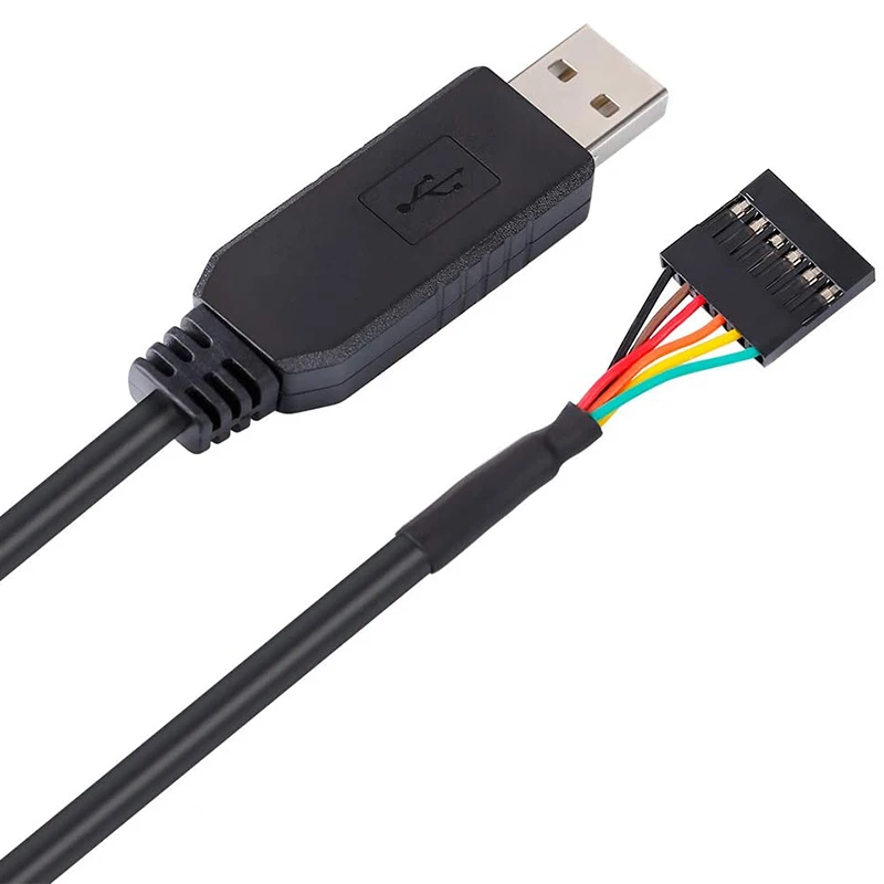 Cable adaptador USB a TTL Serial 5V, conector hembra de paso de 0,1 pulgadas, 6 pines, Chip UART IC FT232RL, Windows 10, 8, 7, Linux