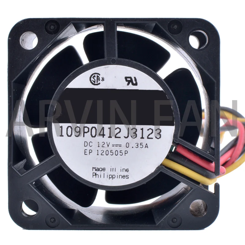 COOLING REVOLUTION 109P0412J3123 4cm 4028 40mm Fan 12V 0.35A Double Ball Bearing Server Frequency Converter Cooling Fan