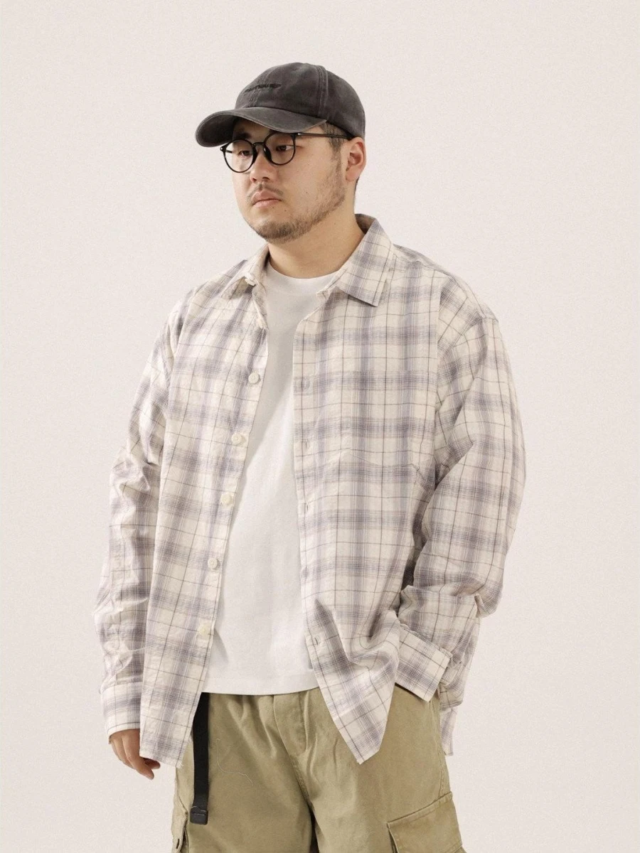 

Весенне-осенняя клетчатая рубашка свободного кроя с длинным рукавом и воротником, повседневная классическая рубашка на пуговицах, модная