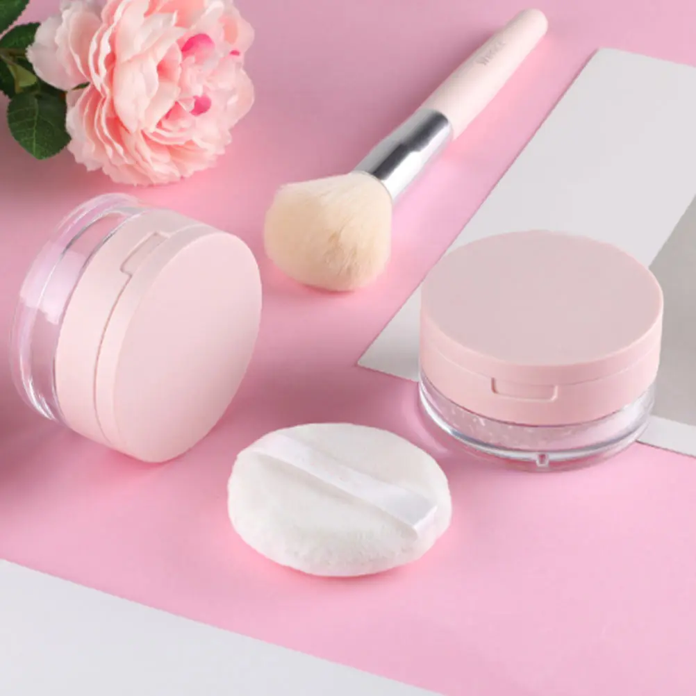 

1Set Loose Powder Box Empty Durable Makeup Powder Case Portable Container Refillable Travel Holder