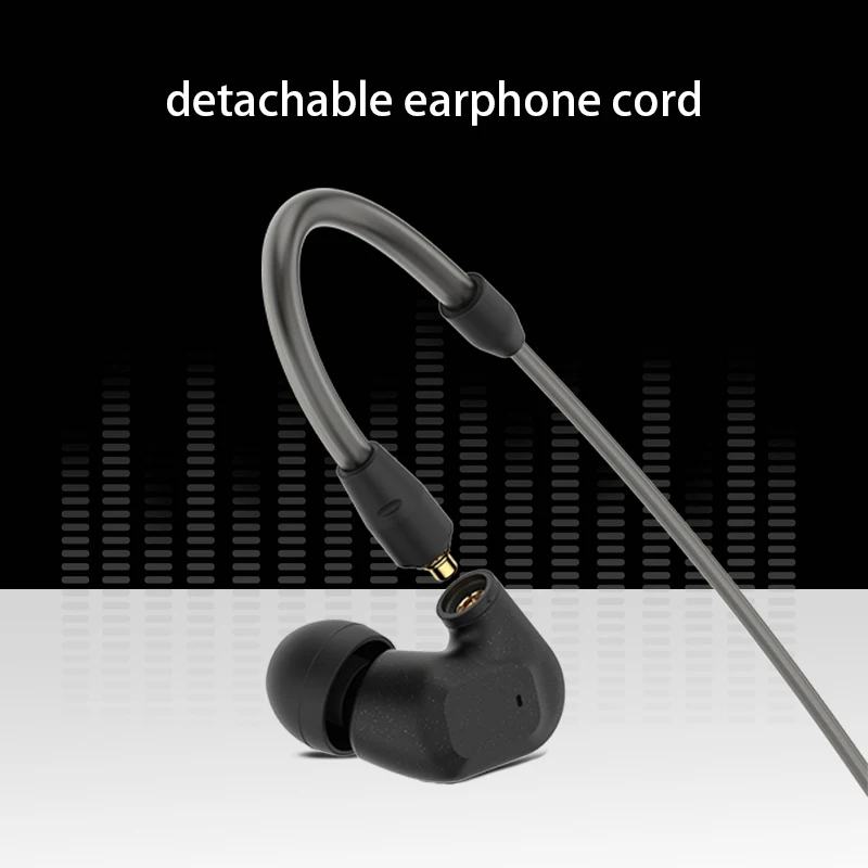 IE 300 In-Ear Headphones audiophile headphones removable cord flexible ear hook, high frequency bright