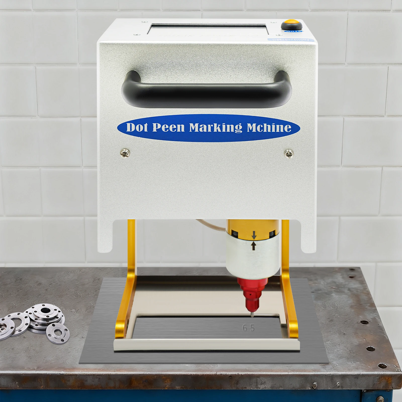 300W Electric Marking Machine Touchscreen Aluminum Alloy Portable Engraver Handheld Electric Marking Machine 30-40mm/s Speed