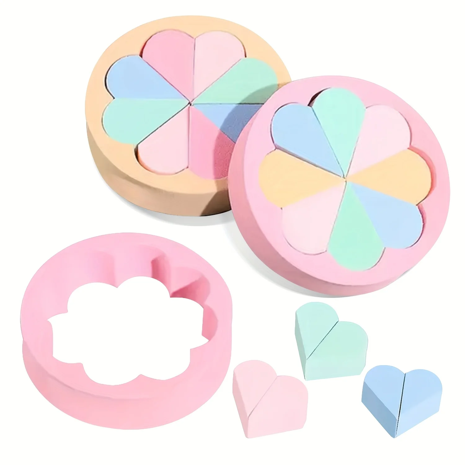 مرقع متعدد الألوان - تصميم متعدد الطبقات ثلاثي الأبعاد، غير ماص لكريم الأساس السائل