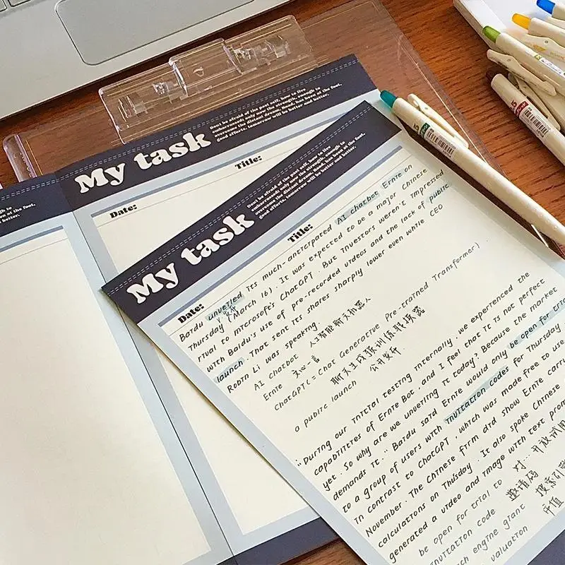 30 Sheets American Style Retro B5 Notebook Student Simple Tearable Notepad Creative Multifunctional Diary Memo Office Supplies