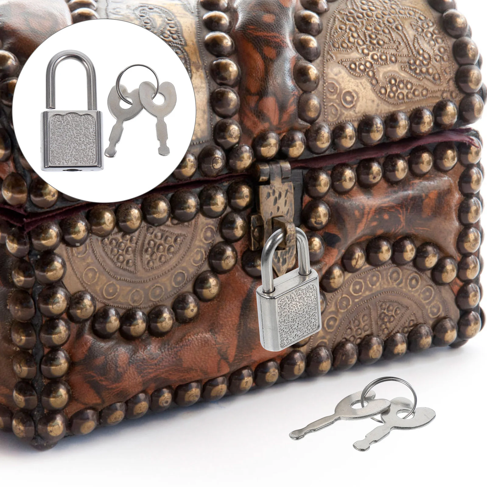 5 Sets Treasure Chest Lock Mini Toys Padlock with Key Kids Locks Style Pirate Plastic Keys Child