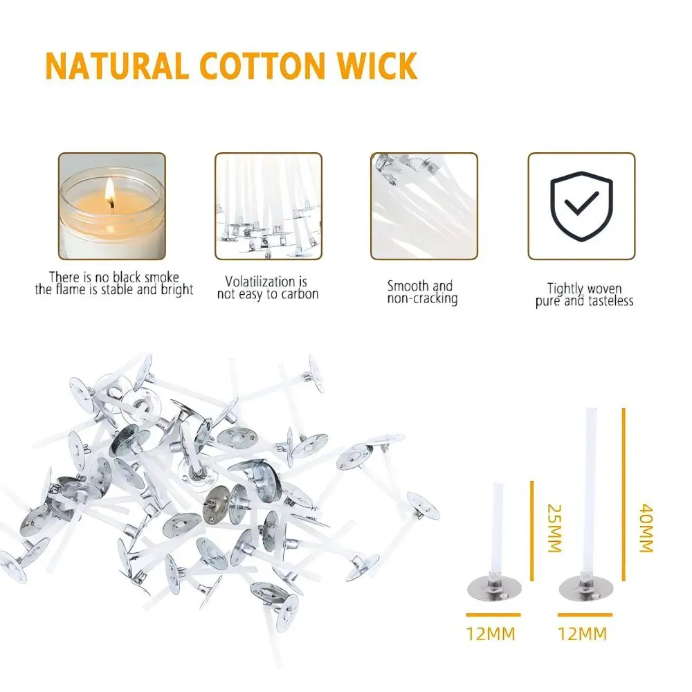 فتيل شمع للتخييم ، قالب شمع صغير ، برطمان شمع خفيف ، علبة فارغة ، كوب بلاستيكي شفاف ، برطمان شمع ذاتي الصنع ، فتيل شمع #5