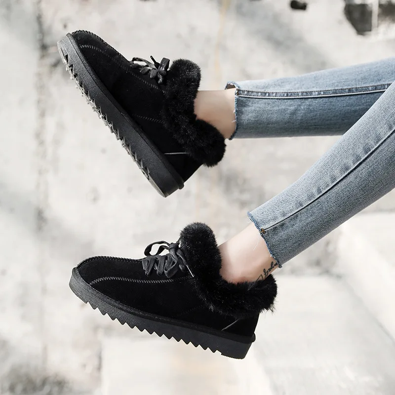 

Classics Short Boots Women Snow Boots Shoes New Ankle Boots Slip-on Non-slip Fashion Warm Plush Ladies Casual Flats High Quality