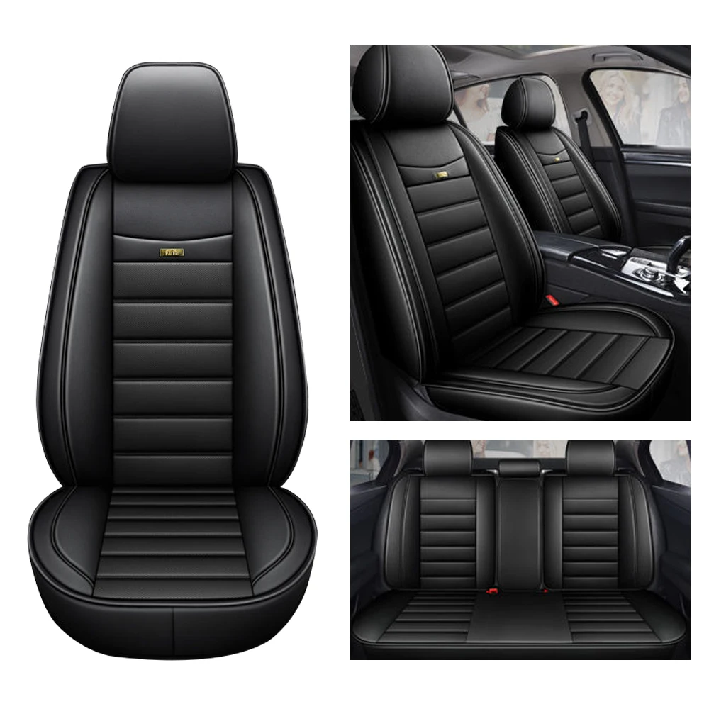 Classic Design Standard Universal Seat Cover 5-Seat Cover, Black Color Standard Waterproof Soft And Comfortable