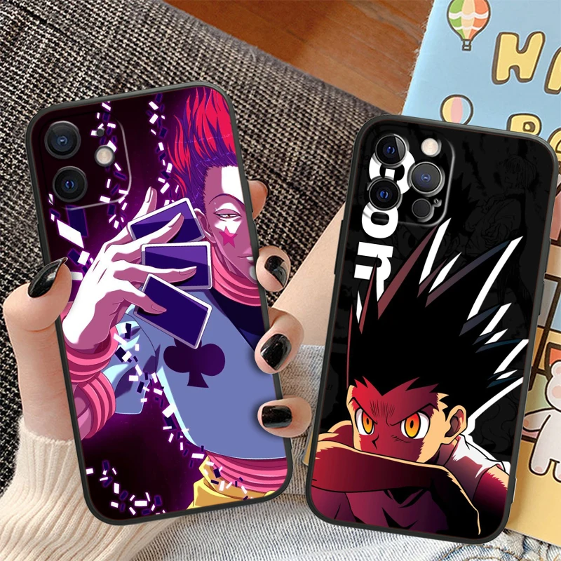 Anime HUNTER×HUNTER For Apple iPhone 15 14 13 12 Mini 11 XS XR X 8 7 Pro Max Plus Soft Silicone Black Phone Case