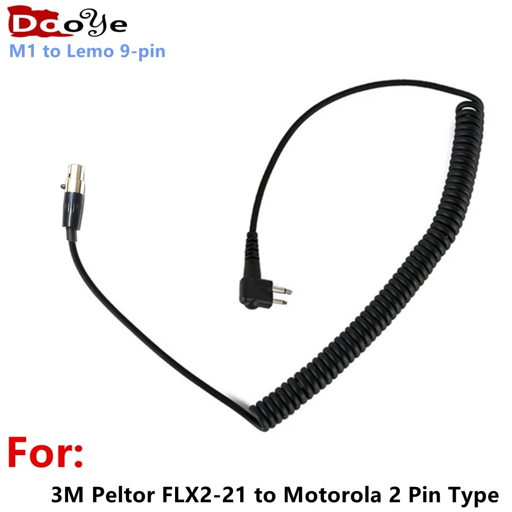 For 3M Peltor CH-3 Headsets FLX2-21 to Motorola 2 Pin Type GP68/GP300 GP2000 GP88S FLX2-21 Downlead Cable