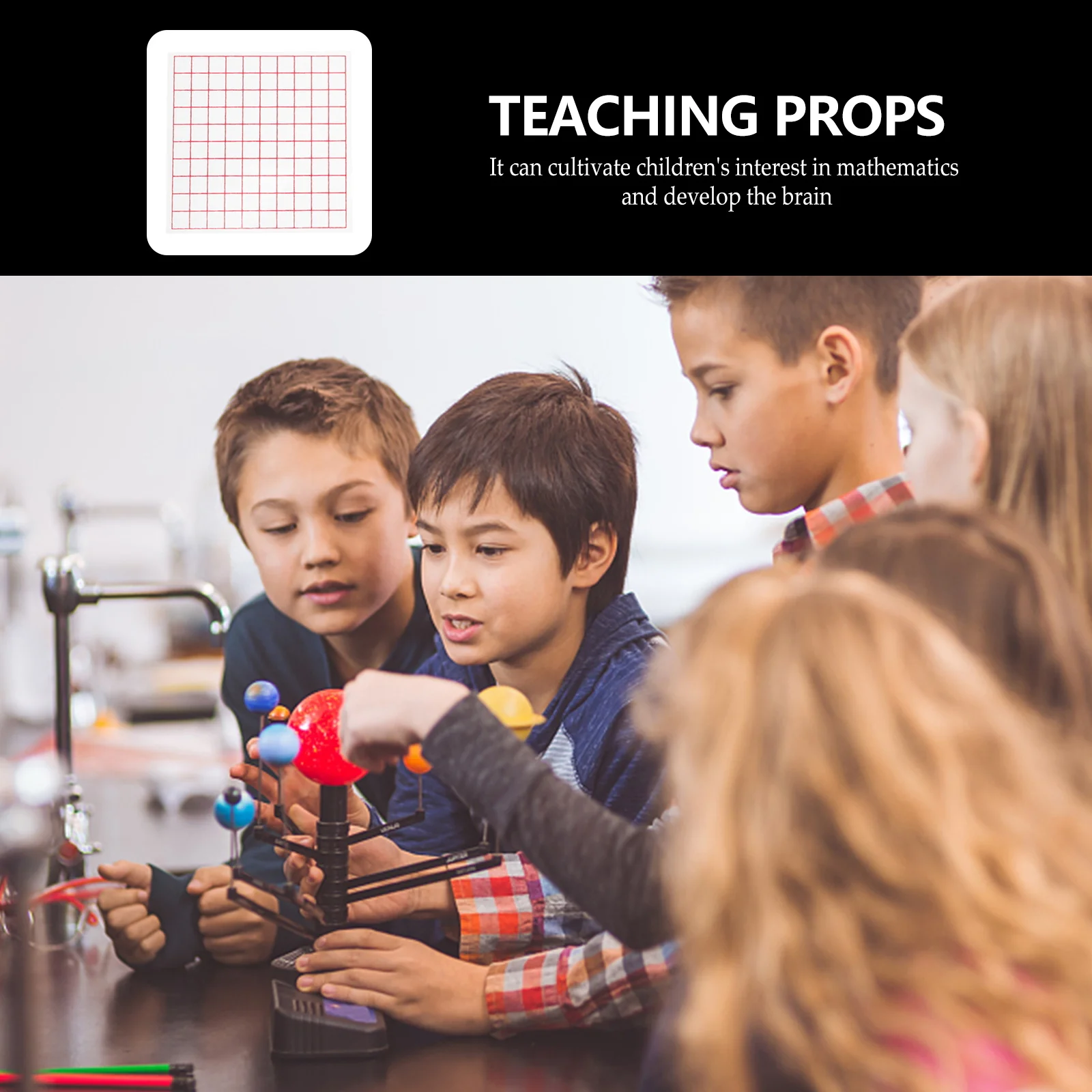 12 Sheets Mathematics Area Measurer Equipment Lightweight Grid Sheets for Classroom Home Use Develop Math Interest Area