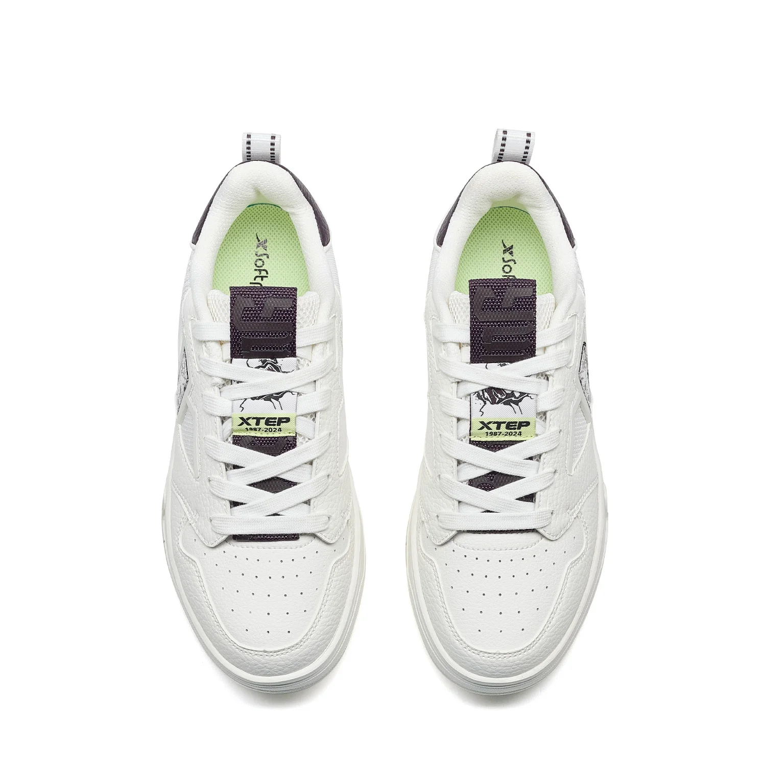 Xtep Skateboarding Shoes For Men And Women 2024 Autumn Comfortable Skate Shoes Stability Street Style Sneakers 976319310065