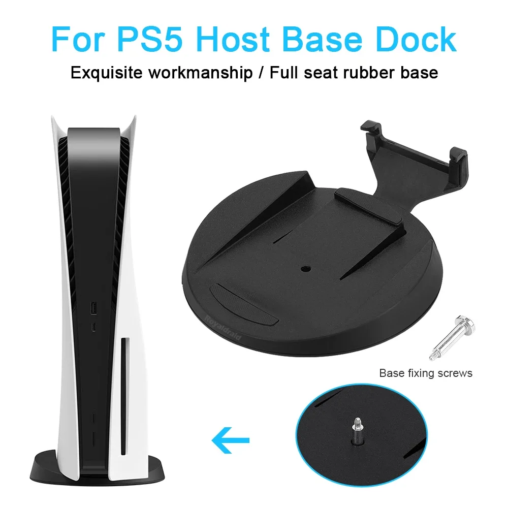 NEW 2 IN 1 Vertical Stand Holder Game Console Dock Mount Bracket Base Support with Fixing Screw For PS5 Game Console Accessories