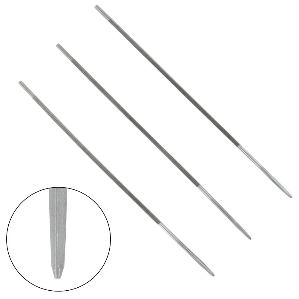 Convenient Chainsaw Chains Sharpening Kit 3pcs Round Files for Grinding (4 0mm 4 8mm 5 5mm) Simple Repair Tool