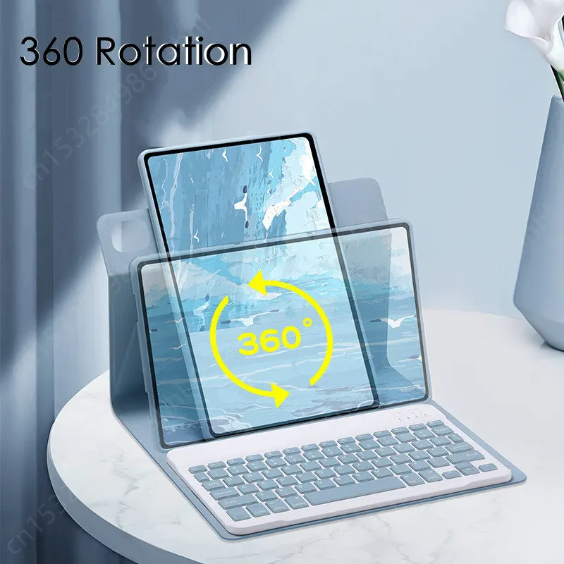 For Huawei MatePad SE 10 4 2022 Tablet Case 360 Rotation Keyboard Cover AGS5-L09 AGS5-W09 Russian Spanish Portuguese Teclado