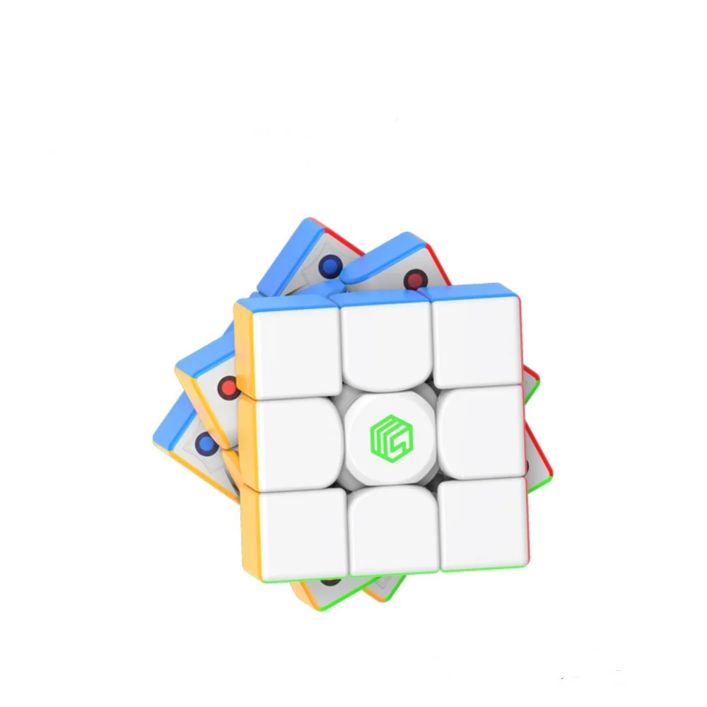 Diansheng-Stickerless Magnético UV revestido Magic Cube, Sistema Duplo Puzzle Educacional, MS3R Profissional, 3x3x3