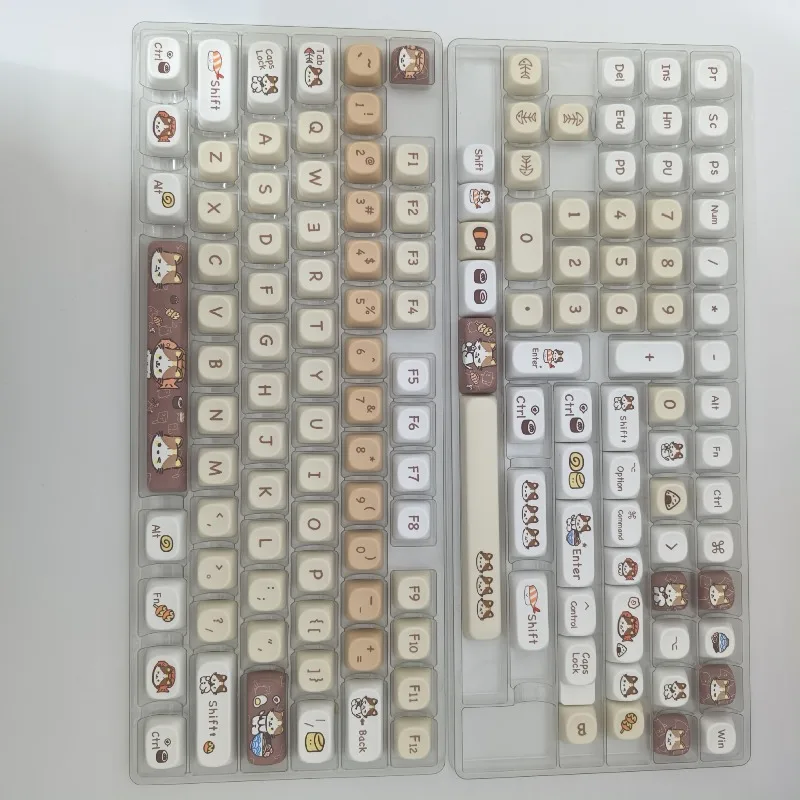 Cat keycap MOA height PBT keycap five sided thermal sublimation cute customized personality complete set of keycaps
