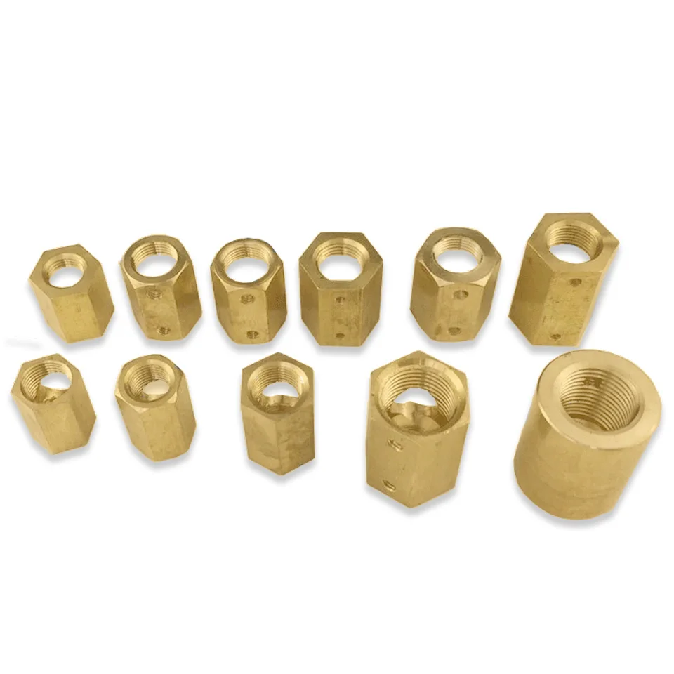 Interne Und Externe Umwandlung Mutter M10 M12 M16 Reinem Messing Sechseck Weibliche Adapter Runde Weibliche Zahn Rohr Stecker DIY
