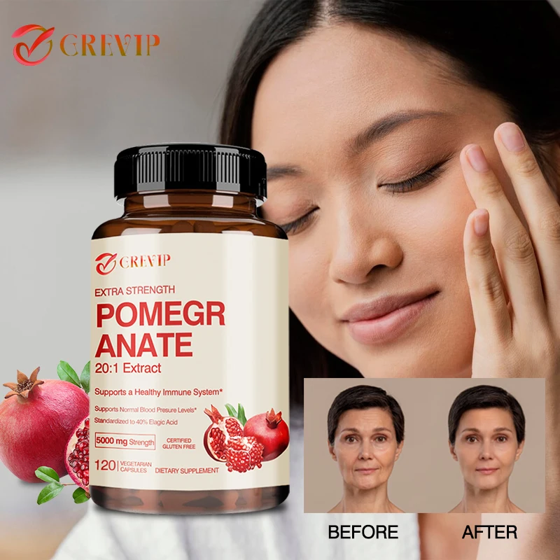 

Экстракт граната - антиоксидант, поддерживает здоровье мозга, сердца и суставов, задержку старения, способствует здоровью кожи и уменьшает морщины.