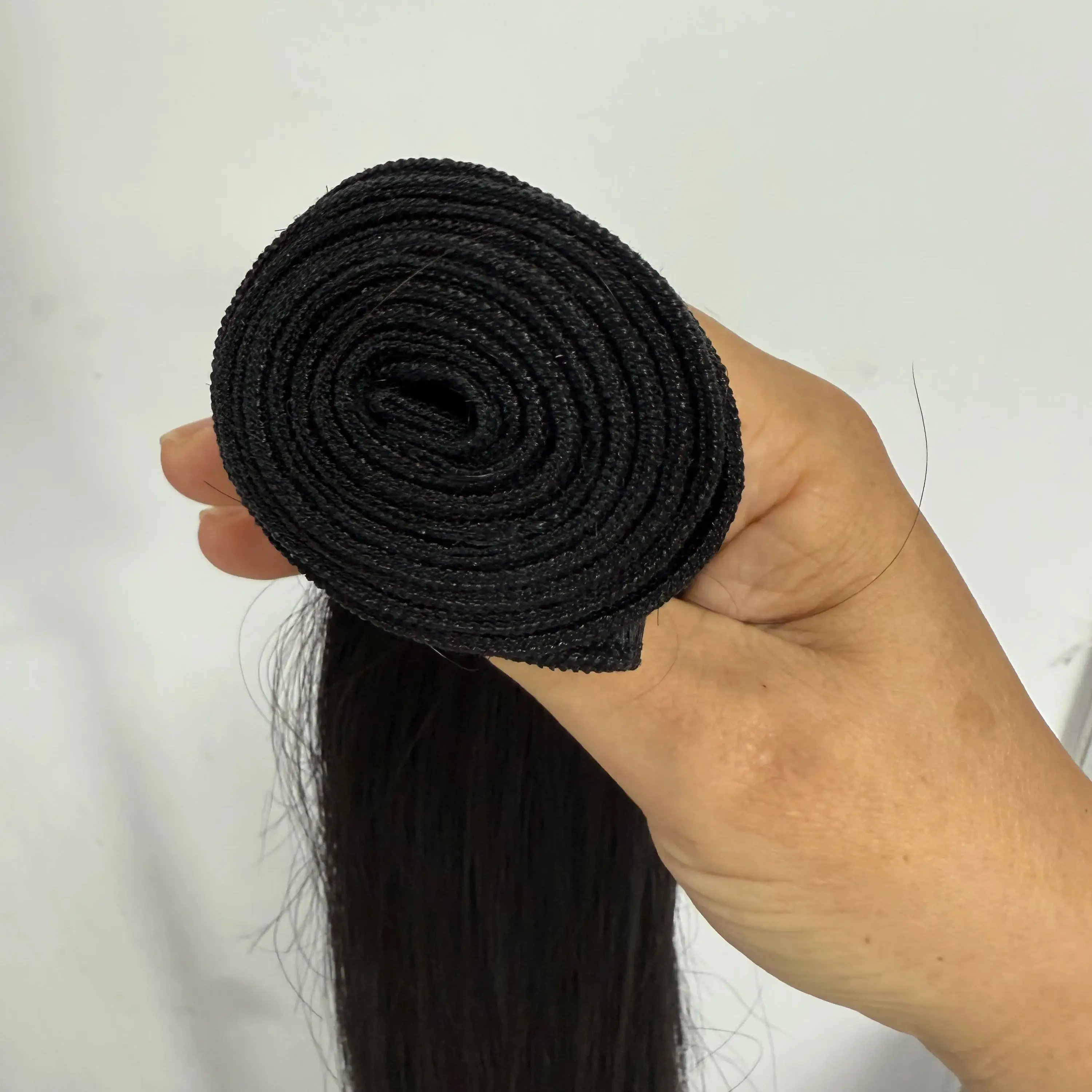 Pacotes de cabelo humano virgem cru reto, cabelo virgem não processado para mulheres, branqueável, um doador, cabelo humano, cor natural