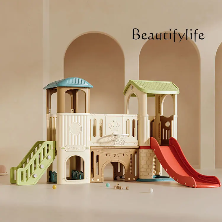 

Small Plastic Slide Playground Set Kids Play House With Slide 2025 Hot Sale Children Play House Outdoor