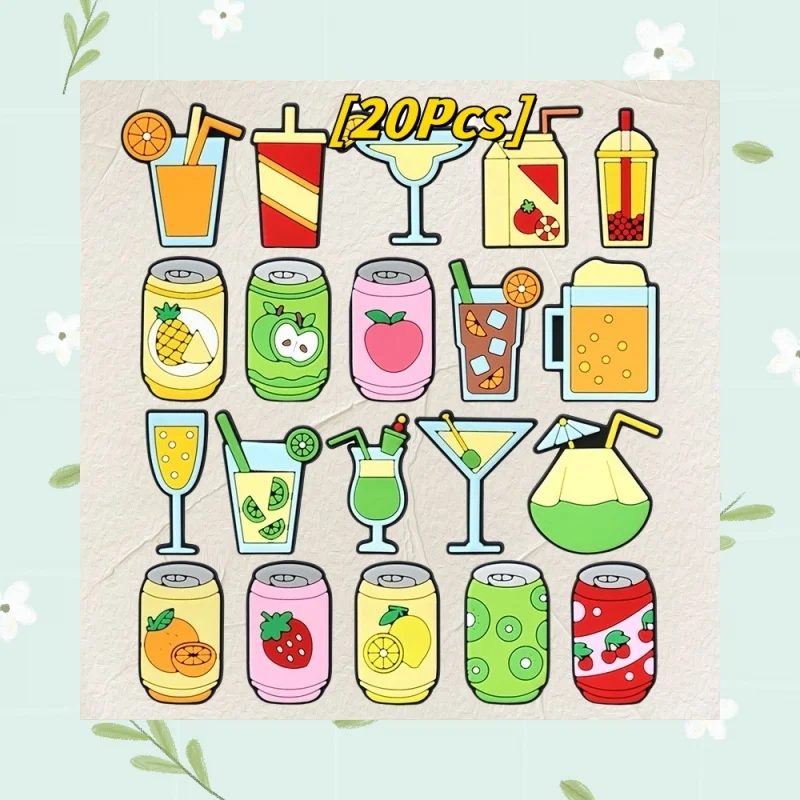 

New Cartoon Drinks, Food, Shoes, Accessories, DIY Gardening Slippers, Cute Juice Jars, Bags, Button Shoes, Accessories