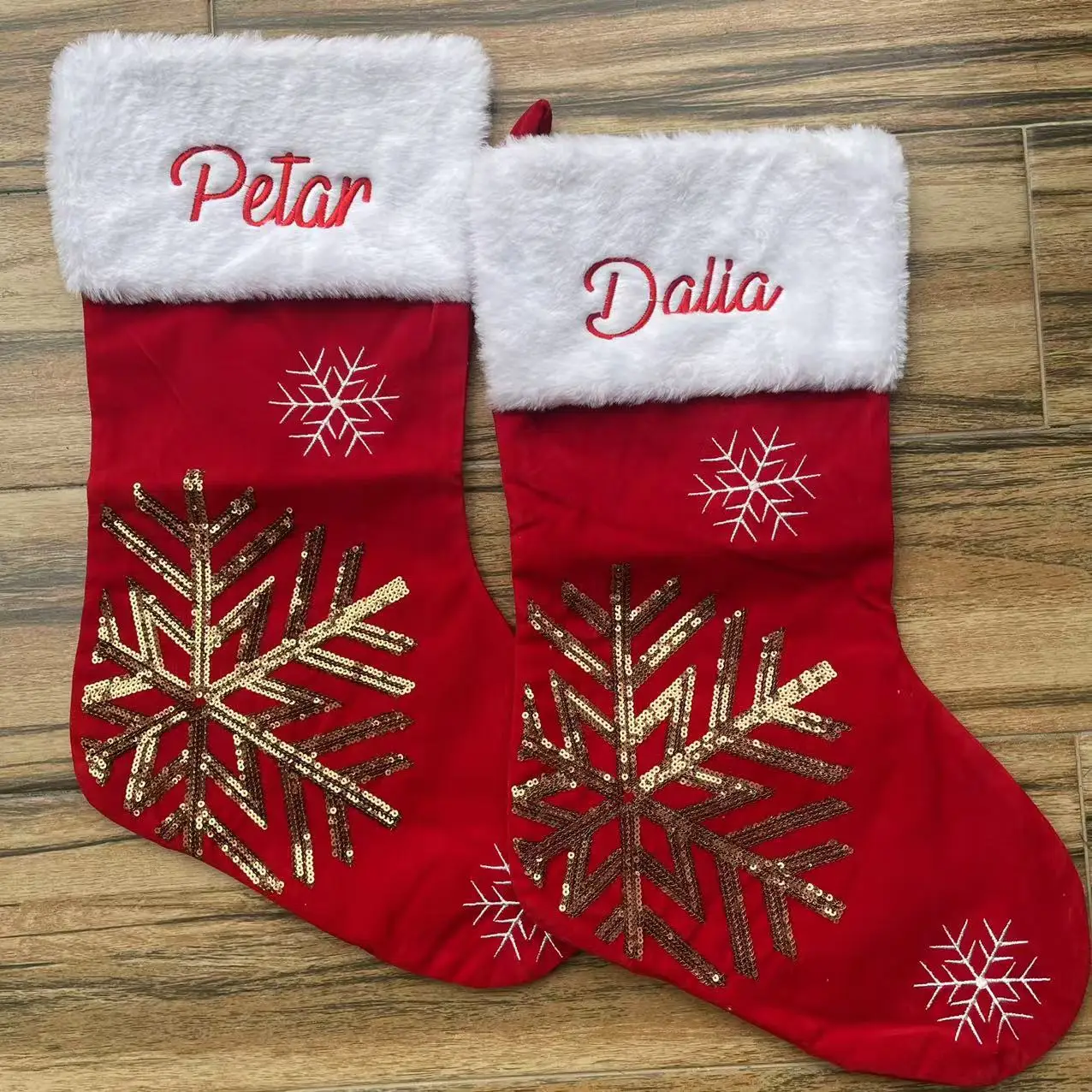 

Personalized Large Velvet Stockings, Custom Embroidered Christmas Stockings, Monogram Stocking with Name, Farmhouse Stockings